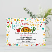 Invitation Fiesta de Mariage et Fiançailles Let's Taco Bout L (Debout devant)