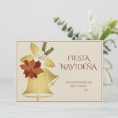 Invitation Fiesta de Navidad Elegante Decorada (Debout devant)
