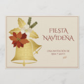Invitation Fiesta de Navidad Elegante Decorada (Devant)
