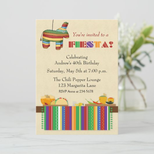 Invitation Fiesta de Tableau de taco (Debout devant)