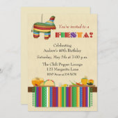 Invitation Fiesta de Tableau de taco (Devant / Derrière)