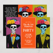 Invitation đ Fiesta Dia de Muertos (Devant / DerriĂšre)