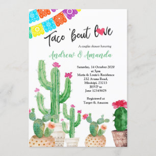 Invitation Fiesta d'invitation de wedding shower de couples