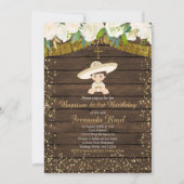 Invitation Fiesta d'or Baptême et premier anniversaire (Devant)