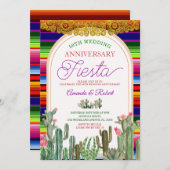 Invitation Fiesta du 50e anniversaire du Mariage de Cactus me (Devant / Derrière)