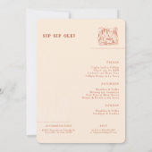 Invitation Fiesta du désert minimal | Fin de semaine de bache (Dos)