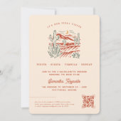 Invitation Fiesta du désert minimal | Fin de semaine de bache (Devant)