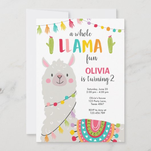 Invitation Fiesta entière d'Alpace d'invitation (Devant)