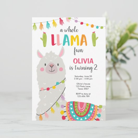 Invitation Fiesta entière d'Alpace d'invitation (Debout devant)