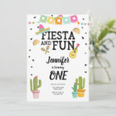 Invitation Fiesta et Fun Cactus premier anniversaire de la Me (Debout devant)