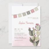 Invitation Fiesta Fête des mariées Cactus (Devant)