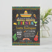 Invitation Fiesta Fête des mariées mexicaine Chalk (Debout devant)