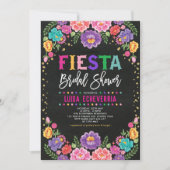 Invitation Fiesta Fête des mariées mexicaine Fleur Chalkboard (Devant)