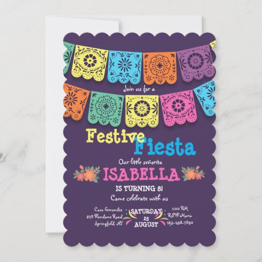 Invitation Fiesta Flags (Devant)