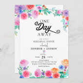 Invitation Fiesta | Fleurs mexicaines | Dîner de répétition (Devant / Derrière)