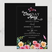 Invitation Fiesta | Fleurs mexicaines | Dîner de répétition I (Devant / Derrière)