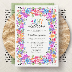 Invitation Fiesta Floral Baby Bloom Douche
