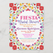 Invitation Fiesta Floral Bridal (Devant / Derrière)
