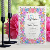 Invitation Fiesta Floral Fête des mariées colorée