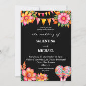 Invitation Fiesta florale colorée Mariage mexicain (Devant)