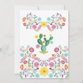 Invitation Fiesta florale d'aquarelle Fête de la vie (Dos)