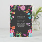 Invitation Fiesta florale d'aquarelle Fête de la vie (Debout devant)