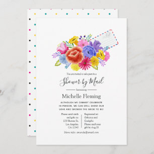 Invitation Fiesta florale Mariée ou Baby shower par la poste