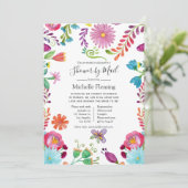 Invitation Fiesta florale Mariée ou Baby shower par la poste (Debout devant)