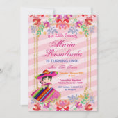 Invitation Fiesta Florale Mexicaine 1er anniversaire (Devant)