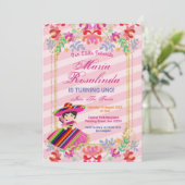 Invitation Fiesta Florale Mexicaine 1er anniversaire (Debout devant)