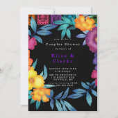 Invitation Fiesta Florals Mexicaine Douche Couple (Devant)