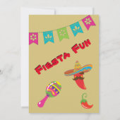 Invitation Fiesta Fun Wedding shower Jeu Fab (Dos)