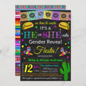 Invitation Fiesta Genre Revela (Devant / Derrière)