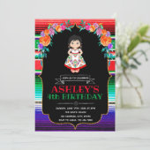 Invitation Fiesta girl anniversaire (Debout devant)