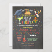 Invitation Fiesta graduation chalkboard taco (Devant)