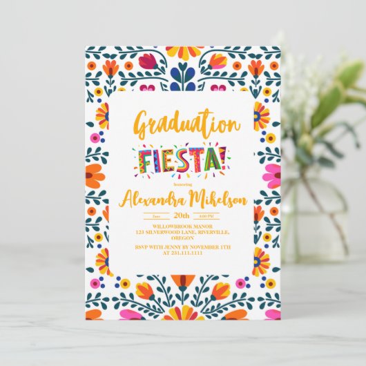 Invitation Fiesta Graduation Mexicaine (Debout devant)