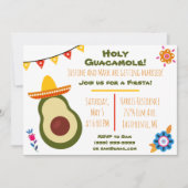 Invitation Fiesta Holy Guacamole (Devant)
