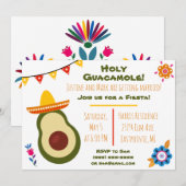 Invitation Fiesta Holy Guacamole (Devant / Derrière)