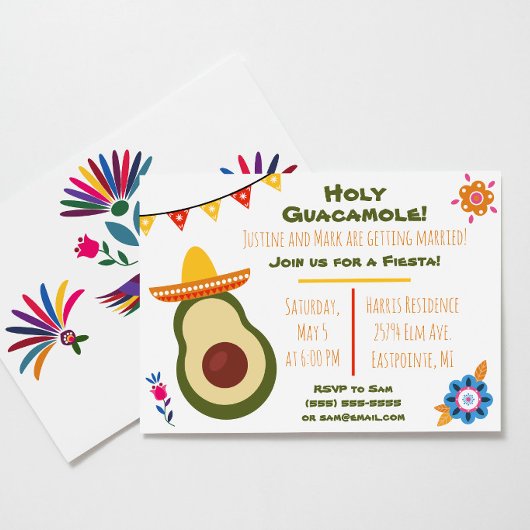 Invitation Fiesta Holy Guacamole