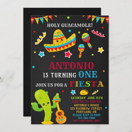 Invitation Fiesta Invitation Fiesta (Devant / Derrière)