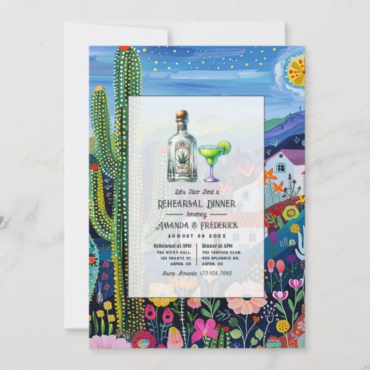 Invitation Fiesta "Let's Taco 'about a Rehearsal Dinner" (Devant)