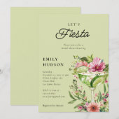 Invitation Fiesta Margarita Fête des mariées florale (Devant / Derrière)