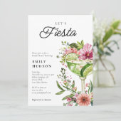 Invitation Fiesta Margarita Fête des mariées florale (Debout devant)