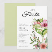 Invitation Fiesta Margarita Fête des mariées florale (Devant / Derrière)