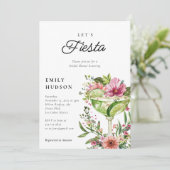 Invitation Fiesta Margarita Fête des mariées florale (Debout devant)