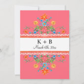 Invitation Fiesta Margarita Floral Cactus Art Couples Douche (Dos)