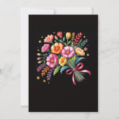 Invitation Fiesta Mariage Bouquet Vibrant (Dos)