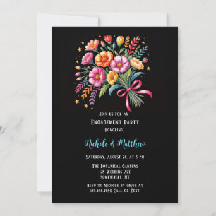 Invitation Fiesta Mariage Bouquet Vibrant