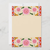 Invitation Fiesta Mariage Floral coloré mexicain (Dos)