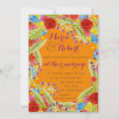 Invitation Fiesta Mariage Tangerine (Devant)